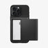 ACS06589 - iPhone 15 Pro Max Case Slim Armor CS in black showing the back with card in slot